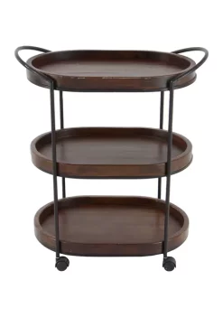 Best reviews of ❤️ Portland Trail Blazers Philadelphia Eagles Seattle Mariners Colorado State Rams Traditional Wood Bar Cart by Monroe Lane 🔥 -Monroe Lane Sales Belk 6065