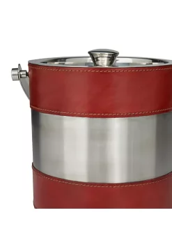 Cheap 😀 Modern Leather Ice Bucket by Monroe Lane 🔥 -Monroe Lane Sales Belk 614