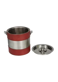 Cheap 😀 Modern Leather Ice Bucket by Monroe Lane 🔥 -Monroe Lane Sales Belk 616