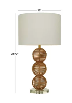 Outlet ⌛ Bohemian Wicker Table Lamp by Monroe Lane 💯 -Monroe Lane Sales Belk 6196