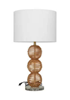 Outlet ⌛ Bohemian Wicker Table Lamp by Monroe Lane 💯 -Monroe Lane Sales Belk 6197