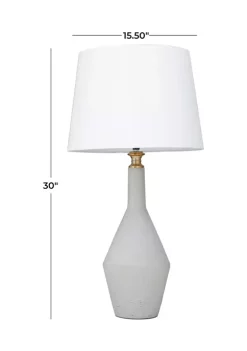 New ✔️ Modern Cement Table Lamp by Monroe Lane ✨ -Monroe Lane Sales Belk 6211