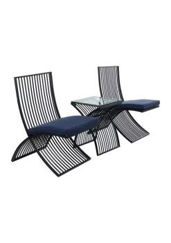 Best Sale 🎉 Eclectic Metal Outdoor Seating Set - Set of 3 by Monroe Lane 🤩 -Monroe Lane Sales Belk 6216