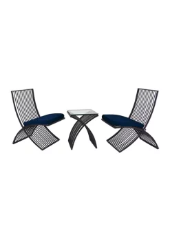Best Sale 🎉 Eclectic Metal Outdoor Seating Set - Set of 3 by Monroe Lane 🤩 -Monroe Lane Sales Belk 6217