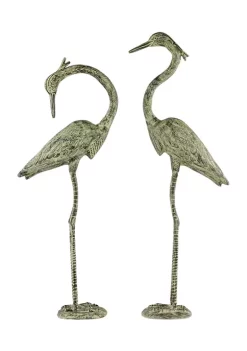 Promo 🧨 Coastal Aluminum Garden Sculpture - Set of 2 by Monroe Lane ✔️ -Monroe Lane Sales Belk 6229