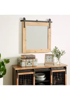 Coupon π Industrial Wood Wall Mirror by Monroe Lane π