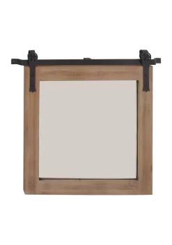 Coupon 🌟 Industrial Wood Wall Mirror by Monroe Lane 😀 -Monroe Lane Sales Belk 6234