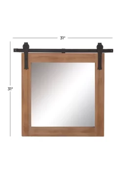 Coupon 🌟 Industrial Wood Wall Mirror by Monroe Lane 😀 -Monroe Lane Sales Belk 6235