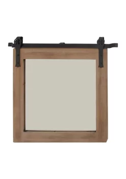 Coupon 🌟 Industrial Wood Wall Mirror by Monroe Lane 😀 -Monroe Lane Sales Belk 6236