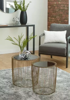 Outlet 💯 Contemporary Metal Accent Table - Set of 2 by Monroe Lane 🧨