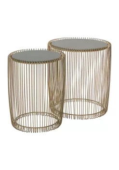 Outlet 💯 Contemporary Metal Accent Table - Set of 2 by Monroe Lane 🧨 -Monroe Lane Sales Belk 6293