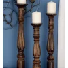 Best reviews of 😉 Traditional Mango Wood Candle Holder - Set of 3 by Monroe Lane 🌟