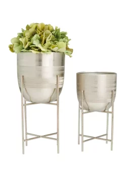 Promo 🌟 Modern Metal Planter - Set of 2 by Monroe Lane ⭐ -Monroe Lane Sales Belk 6333