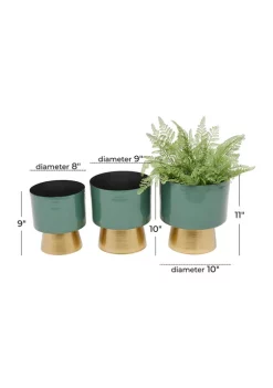 Hot Sale 🌟 Modern Metal Planter - Set of 3 by Monroe Lane 👏 -Monroe Lane Sales Belk 6350