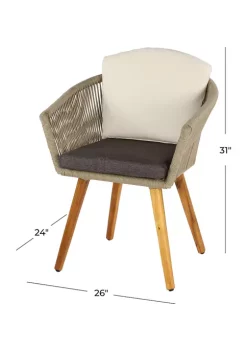 Hot Sale ✔️ Modern Wood Outdoor Dining Chair - Set of 2 by Monroe Lane 😀 -Monroe Lane Sales Belk 6358