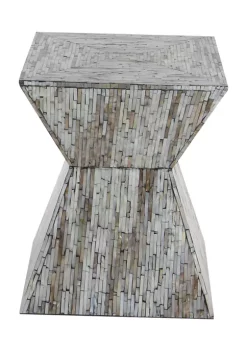 Best Pirce 💯 Contemporary 👩 Mother of Pearl Accent Table by Monroe Lane ✔️ -Monroe Lane Sales Belk 6391
