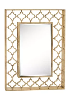 Best Sale 🔥 Glam Metal Wall Mirror by Monroe Lane ⌛ -Monroe Lane Sales Belk 6398