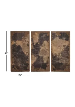 New 👏 Vintage Wood Wall Decor - Set of 3 by Monroe Lane 🔥 -Monroe Lane Sales Belk 6428