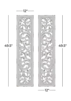 Wholesale ⭐ Traditional Wood Wall Decor - Set of 2 by Monroe Lane 😍 -Monroe Lane Sales Belk 6457