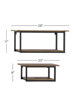 Best reviews of 🥰 Industrial Metal Wall Shelf - Set of 2 by Monroe Lane 🤩 -Monroe Lane Sales Belk 6463
