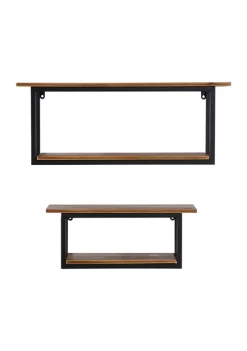 Best reviews of 🥰 Industrial Metal Wall Shelf - Set of 2 by Monroe Lane 🤩 -Monroe Lane Sales Belk 6464
