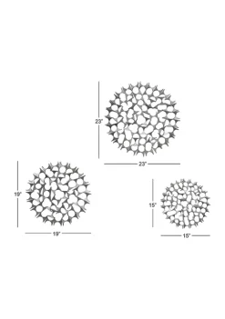 Buy 😀 Modern Metal Wall Decor - Set of 3 by Monroe Lane 😉 -Monroe Lane Sales Belk 6475