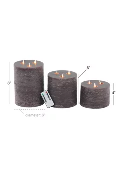 Hot Sale 🎁 Traditional Wax Flameless Candle - Set of 3 by Monroe Lane ✨ -Monroe Lane Sales Belk 6482