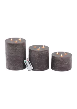 Hot Sale 🎁 Traditional Wax Flameless Candle - Set of 3 by Monroe Lane ✨ -Monroe Lane Sales Belk 6484