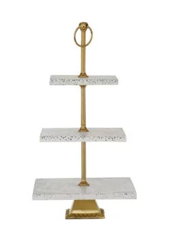 Budget 🥰 Glam Marble Tiered Server by Monroe Lane 😍 -Monroe Lane Sales Belk 651