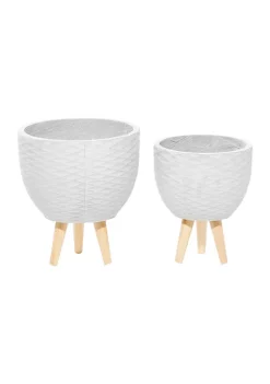 Best reviews of 🔔 Contemporary Ceramic Planter - Set of 2 by Monroe Lane 🛒 -Monroe Lane Sales Belk 6524
