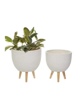 Best reviews of 🔔 Contemporary Ceramic Planter - Set of 2 by Monroe Lane 🛒 -Monroe Lane Sales Belk 6526