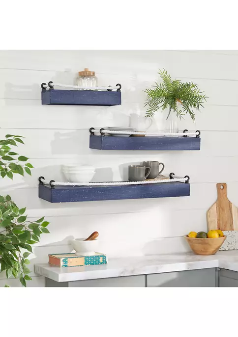 Best Sale ⭐ Contemporary Wood Wall Shelf - Set of 3 by Monroe Lane ✔️ 2 Best Sale ⭐ Contemporary Wood Wall Shelf - Set of 3 by Monroe Lane ✔️ - Image 2