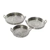 Outlet 🔥 Traditional Metal Tray - Set of 3 by Monroe Lane 🎉