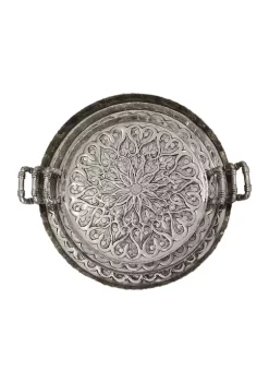 Outlet 🔥 Traditional Metal Tray - Set of 3 by Monroe Lane 🎉 -Monroe Lane Sales Belk 6718