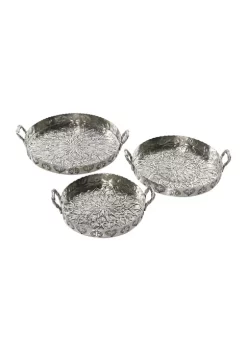 Outlet 🔥 Traditional Metal Tray - Set of 3 by Monroe Lane 🎉 -Monroe Lane Sales Belk 6719