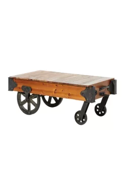 Deals ✔️ Industrial Wood Coffee Table by Monroe Lane 😀 -Monroe Lane Sales Belk 6735