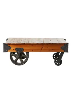 Deals ✔️ Industrial Wood Coffee Table by Monroe Lane 😀 -Monroe Lane Sales Belk 6737