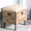 New 👏 Farmhouse Wood Storage Stool by Monroe Lane 😀