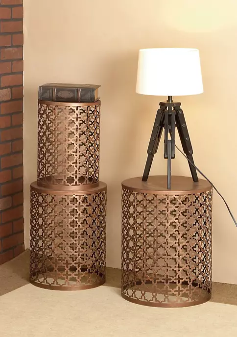 Budget ๐ Industrial Metal Accent Table - Set of 3 by Monroe Lane ๐ 1 Budget ๐ Industrial Metal Accent Table - Set of 3 by Monroe Lane ๐