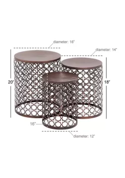 Budget ๐ Industrial Metal Accent Table - Set of 3 by Monroe Lane ๐ 9 Budget ๐ Industrial Metal Accent Table - Set of 3 by Monroe Lane ๐ -Monroe Lane Sales Belk 6761