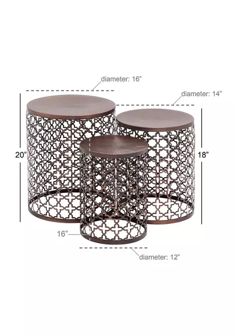 Budget ๐ Industrial Metal Accent Table - Set of 3 by Monroe Lane ๐ 4 Budget ๐ Industrial Metal Accent Table - Set of 3 by Monroe Lane ๐ - Image 4