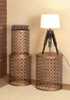 Budget ๐ Industrial Metal Accent Table - Set of 3 by Monroe Lane ๐ 11 Budget ๐ Industrial Metal Accent Table - Set of 3 by Monroe Lane ๐ -Monroe Lane Sales Belk 6763