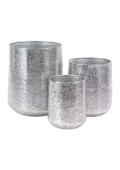 Discount 👏 Glam Aluminum Planter - Set of 3 by Monroe Lane ⭐ -Monroe Lane Sales Belk 6769