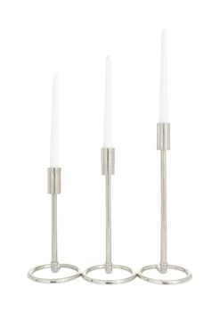 Cheap 🥰 Contemporary Aluminum Candle Holder - Set of 3 by Monroe Lane ⭐ -Monroe Lane Sales Belk 678