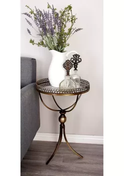 Promo 🧨 Traditional Metal Accent Table by Monroe Lane ✨