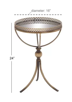 Promo 🧨 Traditional Metal Accent Table by Monroe Lane ✨ -Monroe Lane Sales Belk 6791