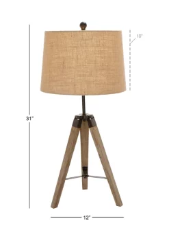 Discount 🌟 Rustic Wood Table Lamp - Set of 2 by Monroe Lane 🌟 -Monroe Lane Sales Belk 6815