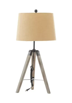 Discount 🌟 Rustic Wood Table Lamp - Set of 2 by Monroe Lane 🌟 -Monroe Lane Sales Belk 6816