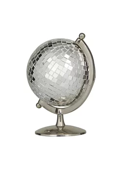 Discount ⌛ Glam Stainless Steel Globe by Monroe Lane 👏 -Monroe Lane Sales Belk 683