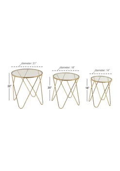 Top 10 🥰 Contemporary Metal Accent Table - Set of 3 by Monroe Lane ⌛ -Monroe Lane Sales Belk 6846